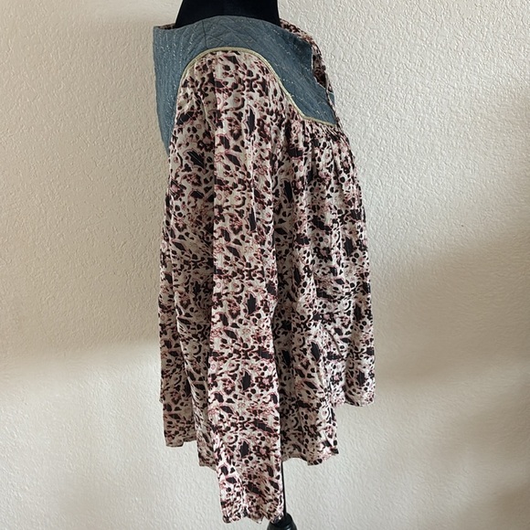 Scotch & Soda Voyage Vagabond Metallic Flowy Blouse 0049 - Picture 8 of 9